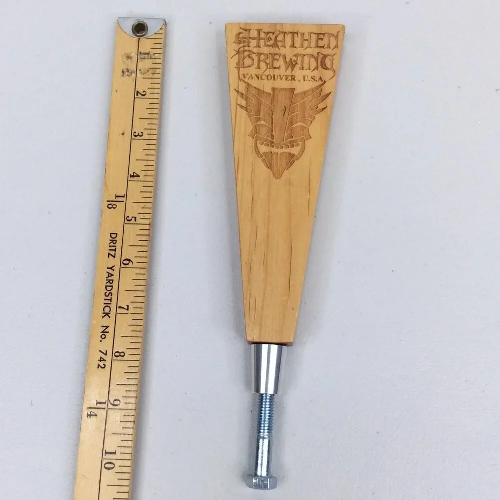 Heathen‎ Brewing Beer Tap Handle Vancouver Washington Wood Craft Beer